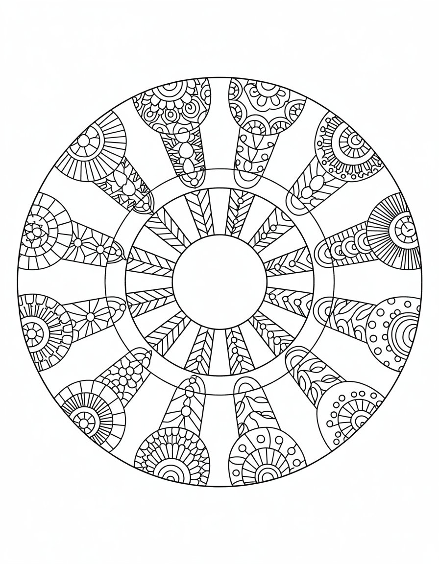 Mandala Zentangle Fusion